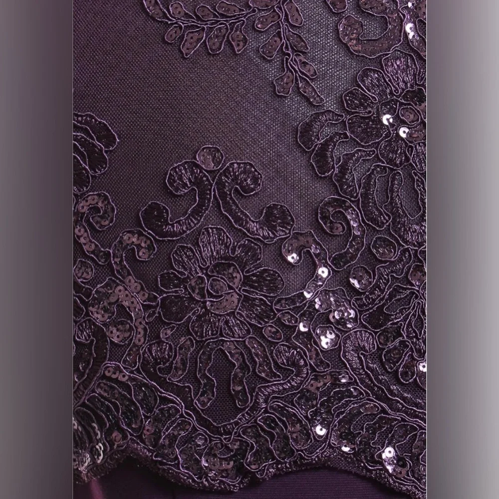NWT Alex Evenings Long Column Dress with Sweetheart Neck Size 6 Petite - Picture 3 of 7